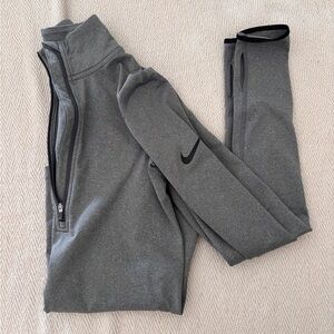Nike Heather Gray 1/4 zip